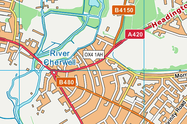 OX4 1AH map - OS VectorMap District (Ordnance Survey)