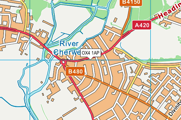 OX4 1AP map - OS VectorMap District (Ordnance Survey)