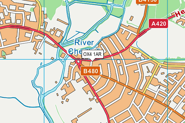 OX4 1AR map - OS VectorMap District (Ordnance Survey)