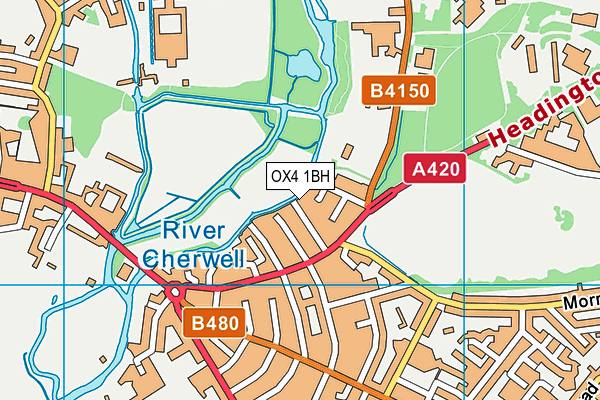 OX4 1BH map - OS VectorMap District (Ordnance Survey)