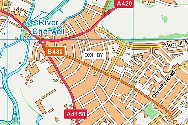 OX4 1BY map - OS VectorMap District (Ordnance Survey)