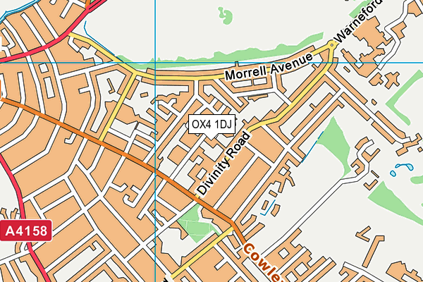 OX4 1DJ map - OS VectorMap District (Ordnance Survey)