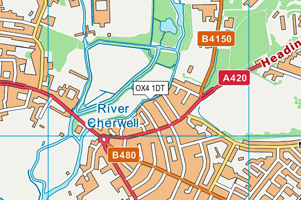 OX4 1DT map - OS VectorMap District (Ordnance Survey)