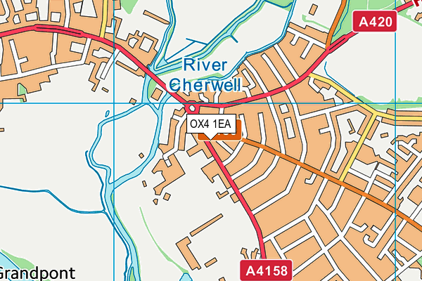 OX4 1EA map - OS VectorMap District (Ordnance Survey)