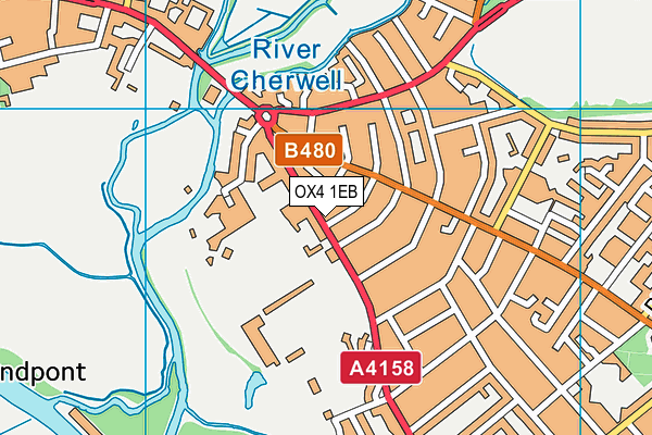 OX4 1EB map - OS VectorMap District (Ordnance Survey)