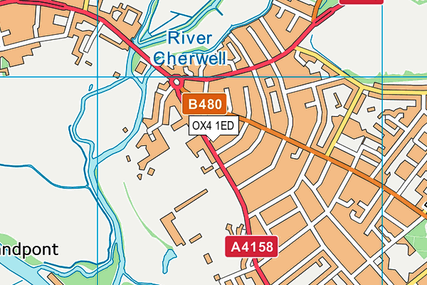 OX4 1ED map - OS VectorMap District (Ordnance Survey)