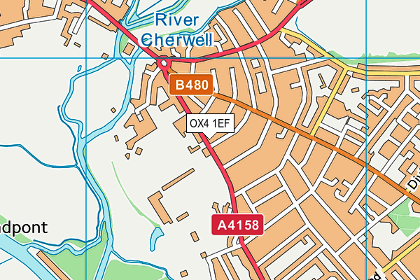 OX4 1EF map - OS VectorMap District (Ordnance Survey)
