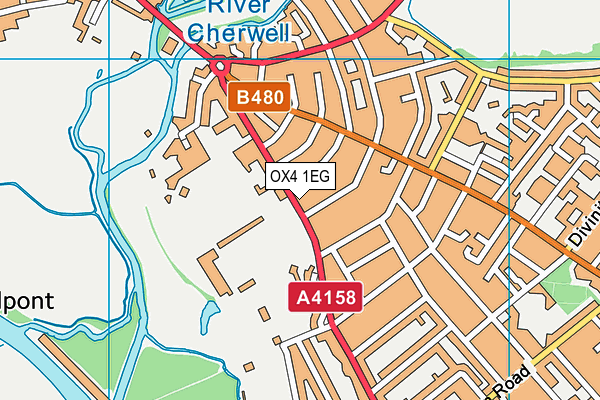 OX4 1EG map - OS VectorMap District (Ordnance Survey)