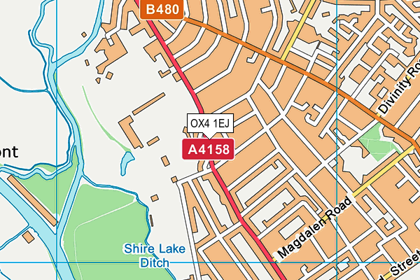 OX4 1EJ map - OS VectorMap District (Ordnance Survey)