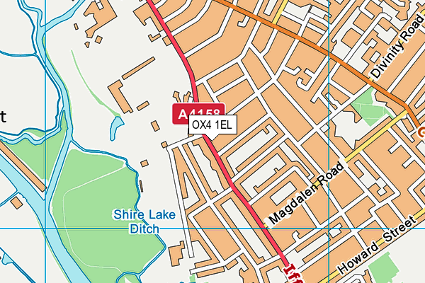 OX4 1EL map - OS VectorMap District (Ordnance Survey)