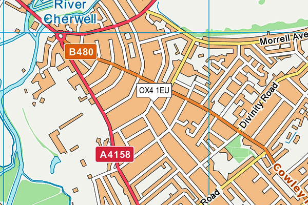 OX4 1EU map - OS VectorMap District (Ordnance Survey)