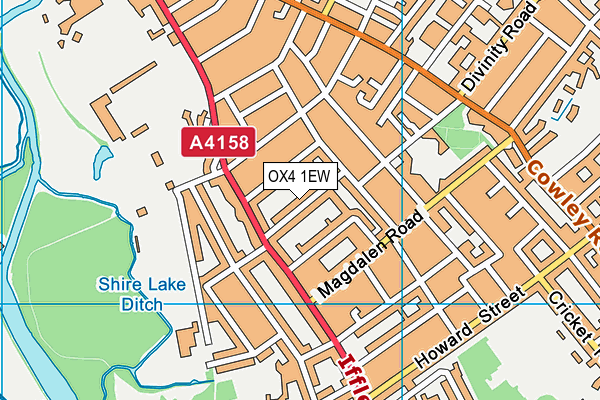 OX4 1EW map - OS VectorMap District (Ordnance Survey)