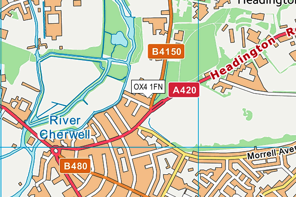 OX4 1FN map - OS VectorMap District (Ordnance Survey)