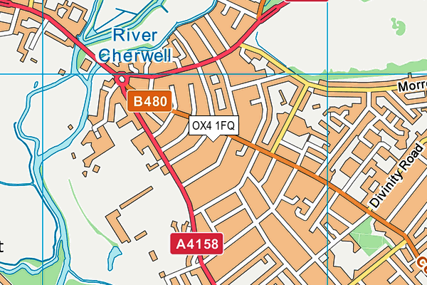 OX4 1FQ map - OS VectorMap District (Ordnance Survey)