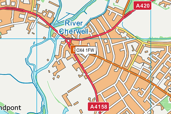 OX4 1FW map - OS VectorMap District (Ordnance Survey)