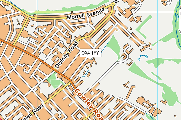 OX4 1FY map - OS VectorMap District (Ordnance Survey)