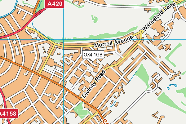 OX4 1GB map - OS VectorMap District (Ordnance Survey)