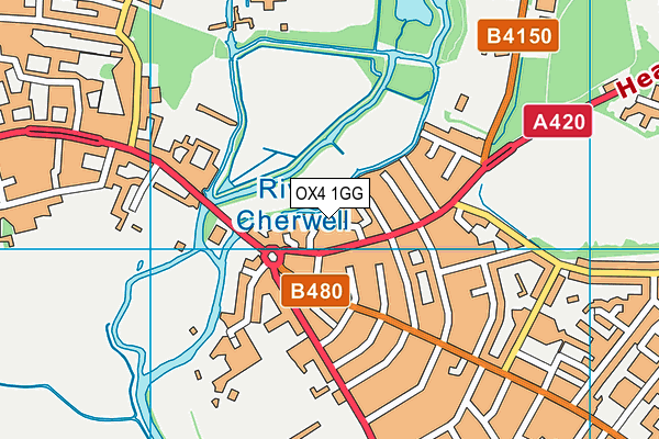 OX4 1GG map - OS VectorMap District (Ordnance Survey)