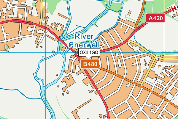 OX4 1GQ map - OS VectorMap District (Ordnance Survey)