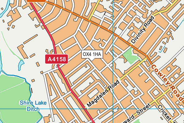 OX4 1HA map - OS VectorMap District (Ordnance Survey)