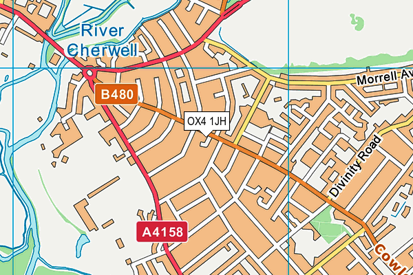OX4 1JH map - OS VectorMap District (Ordnance Survey)