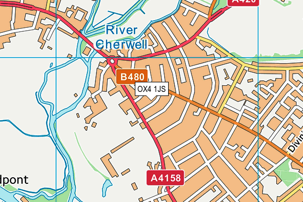 OX4 1JS map - OS VectorMap District (Ordnance Survey)