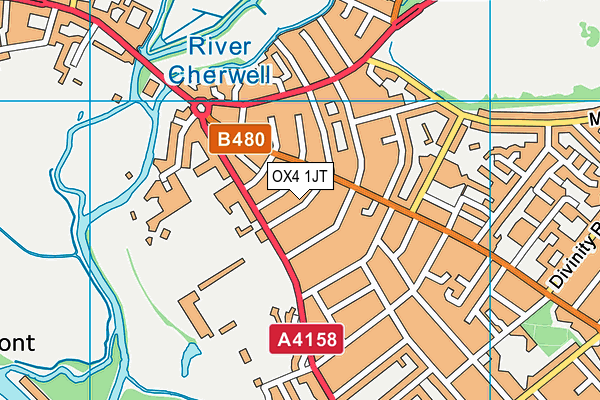OX4 1JT map - OS VectorMap District (Ordnance Survey)