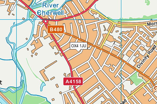 OX4 1JU map - OS VectorMap District (Ordnance Survey)