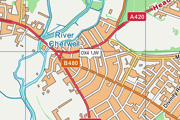 OX4 1JW map - OS VectorMap District (Ordnance Survey)