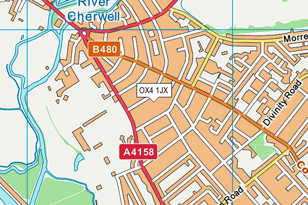 OX4 1JX map - OS VectorMap District (Ordnance Survey)