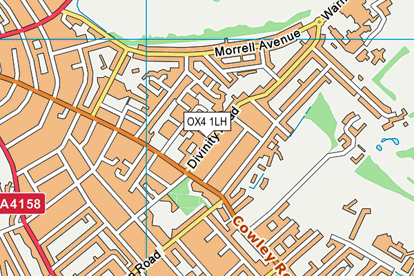 OX4 1LH map - OS VectorMap District (Ordnance Survey)
