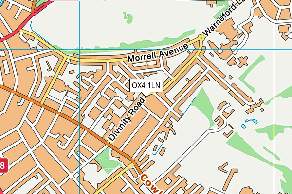 OX4 1LN map - OS VectorMap District (Ordnance Survey)