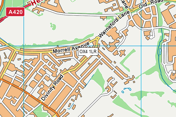 OX4 1LR map - OS VectorMap District (Ordnance Survey)