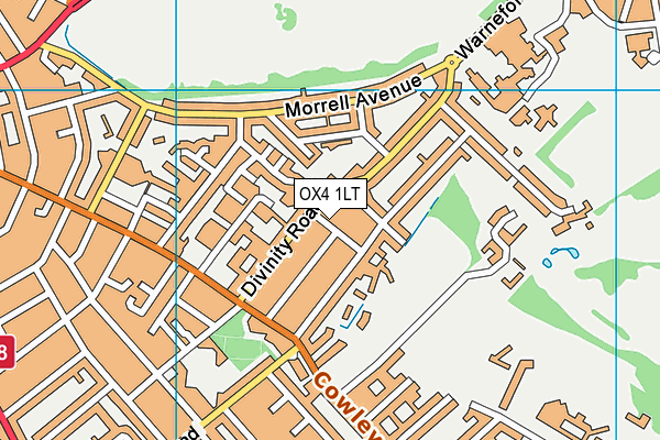 OX4 1LT map - OS VectorMap District (Ordnance Survey)