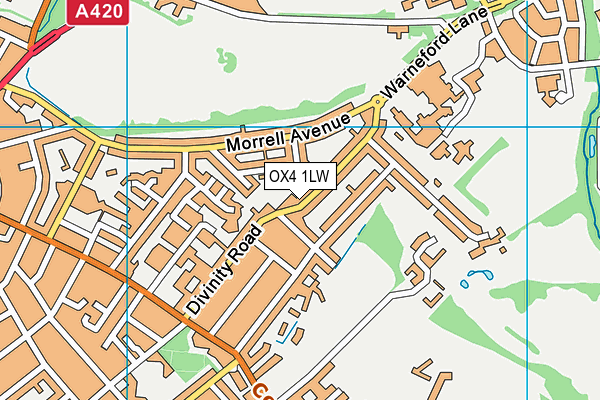 OX4 1LW map - OS VectorMap District (Ordnance Survey)
