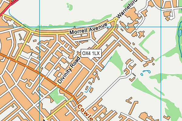 OX4 1LX map - OS VectorMap District (Ordnance Survey)