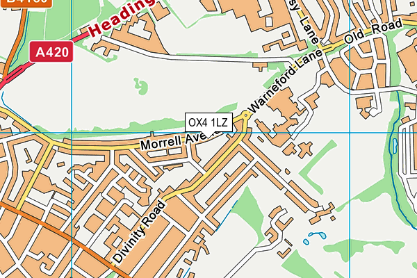 OX4 1LZ map - OS VectorMap District (Ordnance Survey)