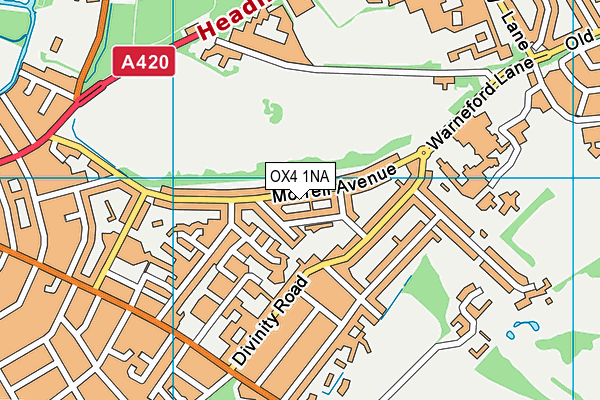 OX4 1NA map - OS VectorMap District (Ordnance Survey)