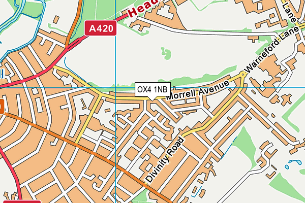 OX4 1NB map - OS VectorMap District (Ordnance Survey)