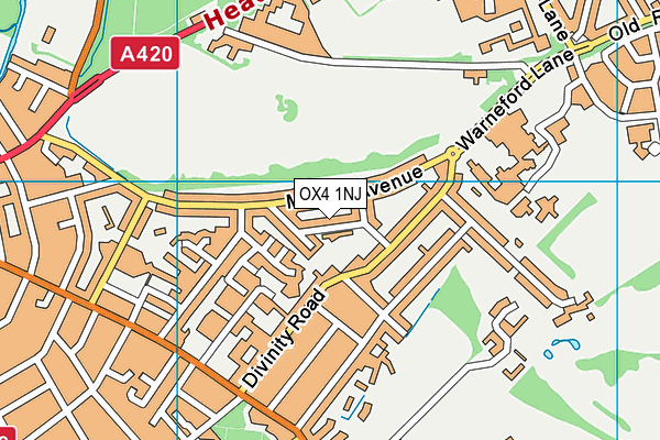 OX4 1NJ map - OS VectorMap District (Ordnance Survey)