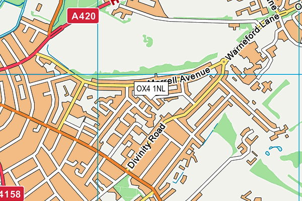 OX4 1NL map - OS VectorMap District (Ordnance Survey)