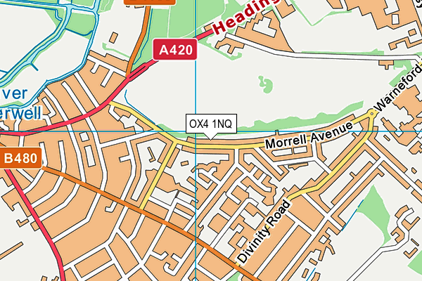 OX4 1NQ map - OS VectorMap District (Ordnance Survey)