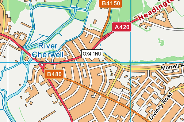 OX4 1NU map - OS VectorMap District (Ordnance Survey)