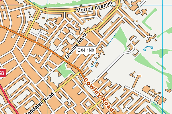 OX4 1NX map - OS VectorMap District (Ordnance Survey)