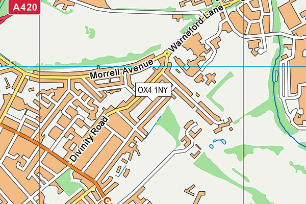 OX4 1NY map - OS VectorMap District (Ordnance Survey)