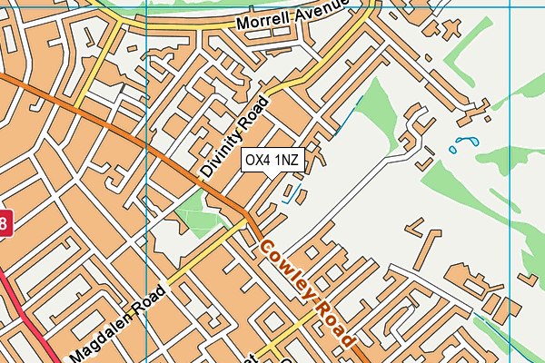 OX4 1NZ map - OS VectorMap District (Ordnance Survey)