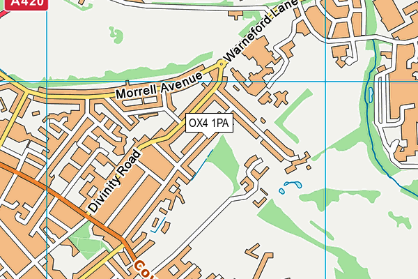 OX4 1PA map - OS VectorMap District (Ordnance Survey)
