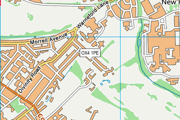OX4 1PE map - OS VectorMap District (Ordnance Survey)