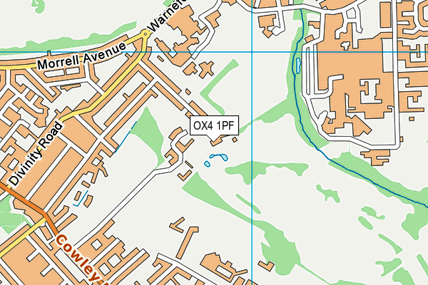 OX4 1PF map - OS VectorMap District (Ordnance Survey)