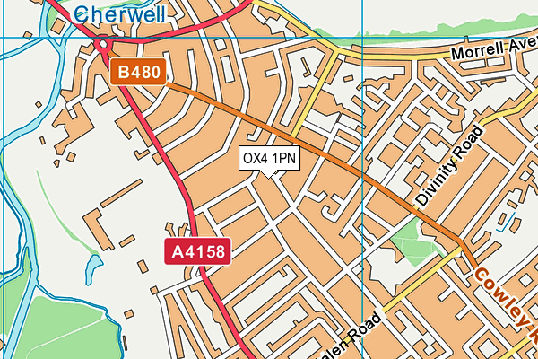 OX4 1PN map - OS VectorMap District (Ordnance Survey)